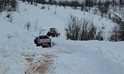 Kastamonu'da ekiplerin karla mücadelesi sürüyor