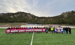 Hanönü'de kurumlar arası futbol maçında kadına şiddete dikkat çekildi