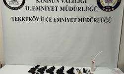 Samsun'da uyuşturucu ve silah parçaları ele geçirildi