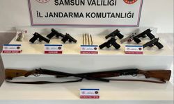 Samsun'da üzerinde ruhsatsız silah taşıyan 6 zanlı yakalandı