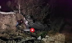 Bağlarda Otomobil Devrildi, Sürücü Yaralı