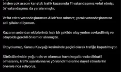 Bakan Uraloğlu: “(Kuzey Marmara Otoyolu’ndaki Kaza) Otoyolumuz, Karasu Kavşağı Kesitinde Süreksiz Olarak Trafiğe Kapatıldı”