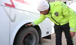 Elazığ’da Kış Lastiği Kontrolleri Sürüyor