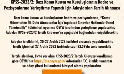 ÖSYM’den ’Kpss Tercih’ Duyurusu