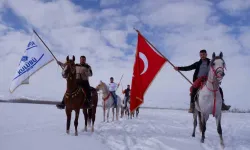 Erzurum’da Kar Üzerinde Cirit Keyfi