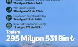 295 Milyon 531 Bin Lira Ziraî Destekleme Ödemesi Çiftçilerin Hesabına Yatırılacak