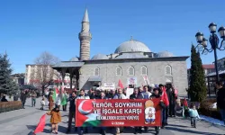 Sağlıkçılar Erzurum’da Gazze İçin Yürüdü