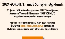 2024-Yökdil/1 İmtihan Sonuçları Açıklandı