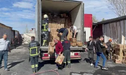 Mangal Kömürü Yüklü Tır Dorsesinde Yangın Paniği