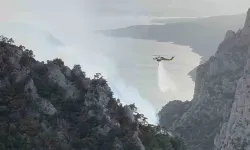 Şahinkaya Kanyonu’nda Orman Yangını: 1 Helikopter ve 2 Uçak Havadan Müdahale Etti