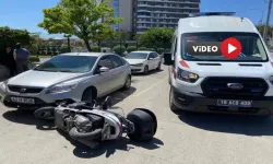 Otomobil İle Motosiklet Çarpıştı