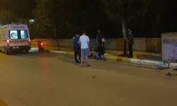 Kontrolden Çıkan Motosiklet Çöp Konteynerine Çarptı
