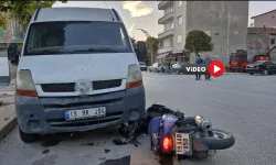 Kontrolden Çıkan Motosiklet Ticari Aracın Altına Girdi