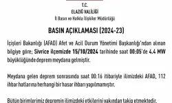 Elazığ Valiliği’nden Sarsıntı Açıklaması: “Herhangi Bir Hasar İhbarı Yapılmamıştır”