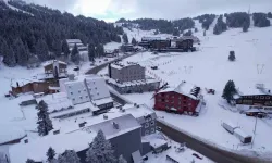 Uludağ’da Dönemin Birinci Karı Havadan Görüntülendi