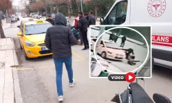 Motosiklet Yayaya Çarptı, O Anlar Kameraya Yansıdı