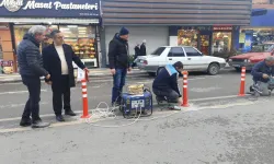 Sungurlu’da Yol Bölme Çalışmaları