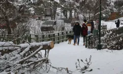 Abant Beyaz Gelinliği Giydi: Tatilciler Karın Keyfini Bu türlü Çıkardı