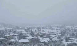 Yenice’nin Yüksek Kısımlarındaki Dağ Köyleri Beyaza Büründü