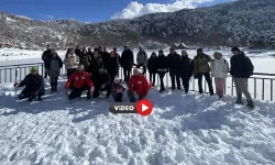 Saklı Cennet Buz Tuttu, Ziyaretçiler Keyfini Çıkardı