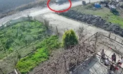 Denetimden Çıkan Arabanın Dereye Uçtuğu Anlar Kamerada