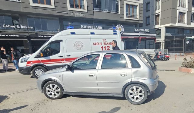 Merzifon’da otomobille çarpışan motosikletteki 2 kişi yaralandı