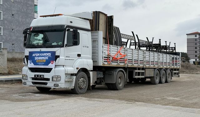 Çorum’dan Afşin’e Destek