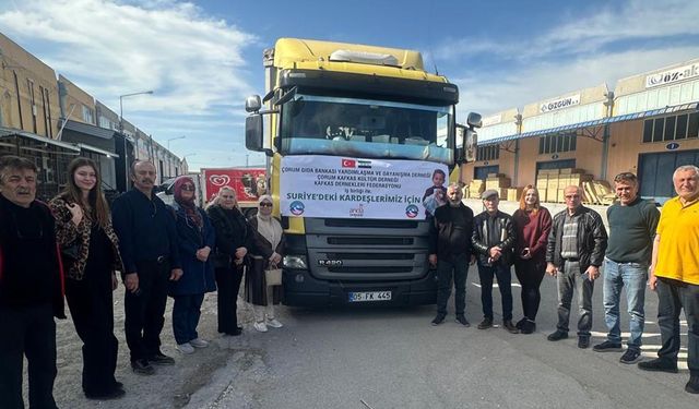 Çorum'dan Suriye'ye Yardım Eli