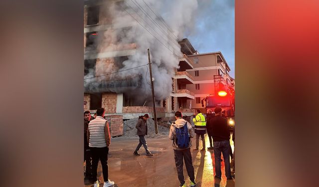 İnşaatta Çıkan Yangın Korkuttu