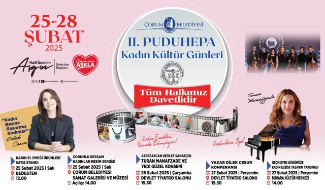 ‘Puduhepa Kadın Kültür Günleri’ Başlıyor