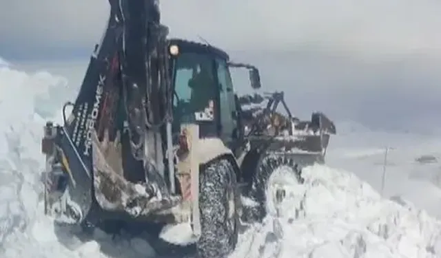 Ardahan’da Köy Yoluna Çığ Düştü