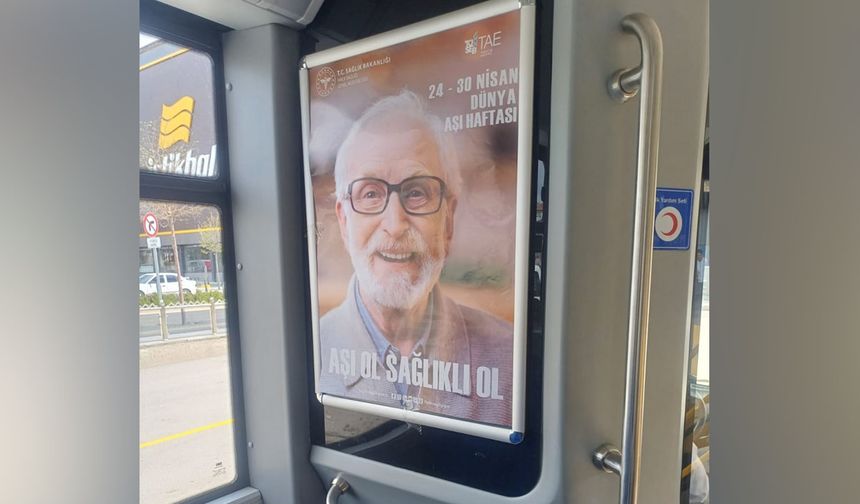 Aşı Farkındalığı Otobüs ve Duraklarda