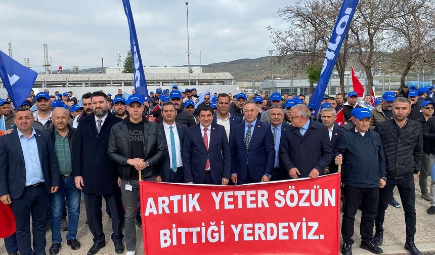 Tahtasız, TÜPRAŞ İşçilerine Destek Verdi